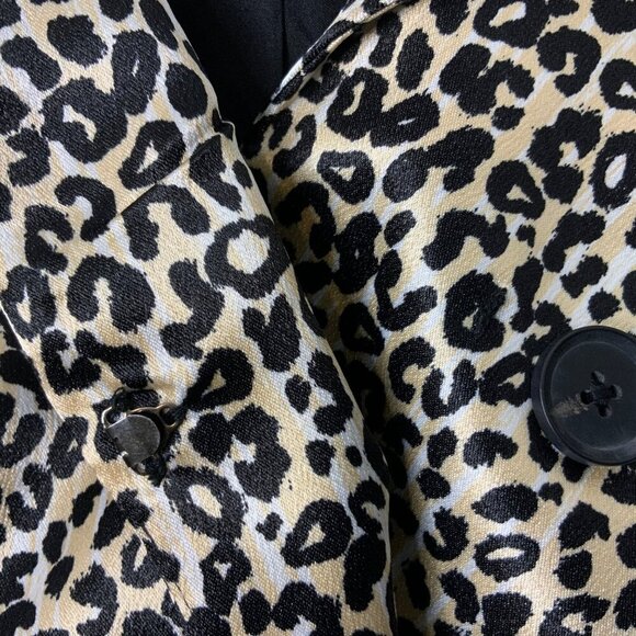Nine West Leopard print Blazer women’s size small black/gold - Picture 7 of 13